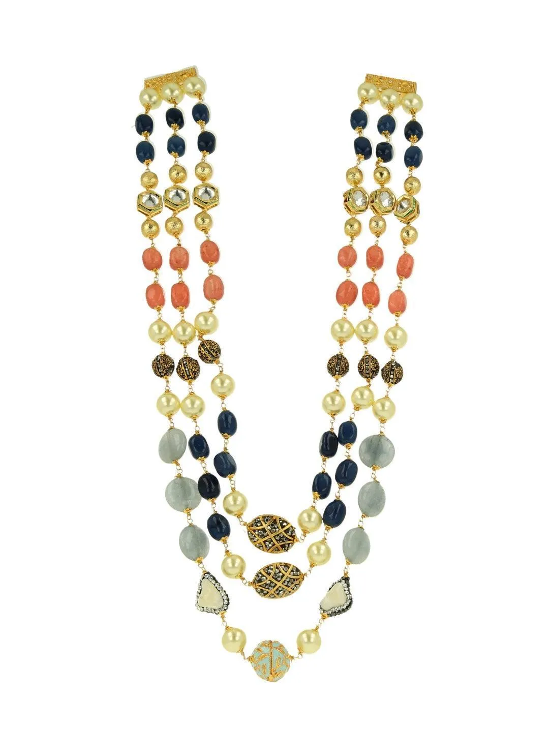 Multi Color Three Layer Mala