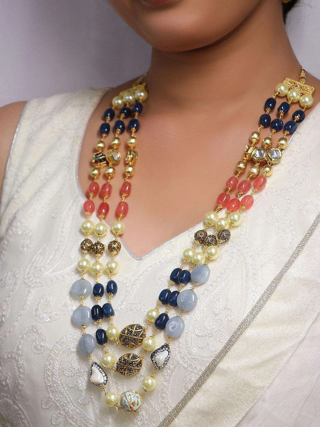 Multi Color Three Layer Mala