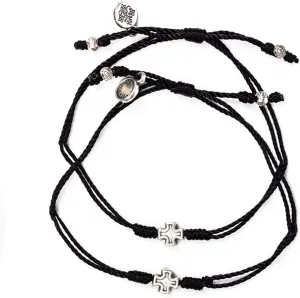 My Saint My Hero "Prayer Partner Bracelet Set  A Sacred Connection of Faith, Friendship & Shared Prayer - Handwoven - Medals Hand-Cast at Sacred Site in Italy