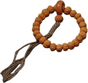 Natural 10Mm Rudraksha Bracelet Tibetan Buddhism Rosary Beads Meditation Bracelets for Prayer