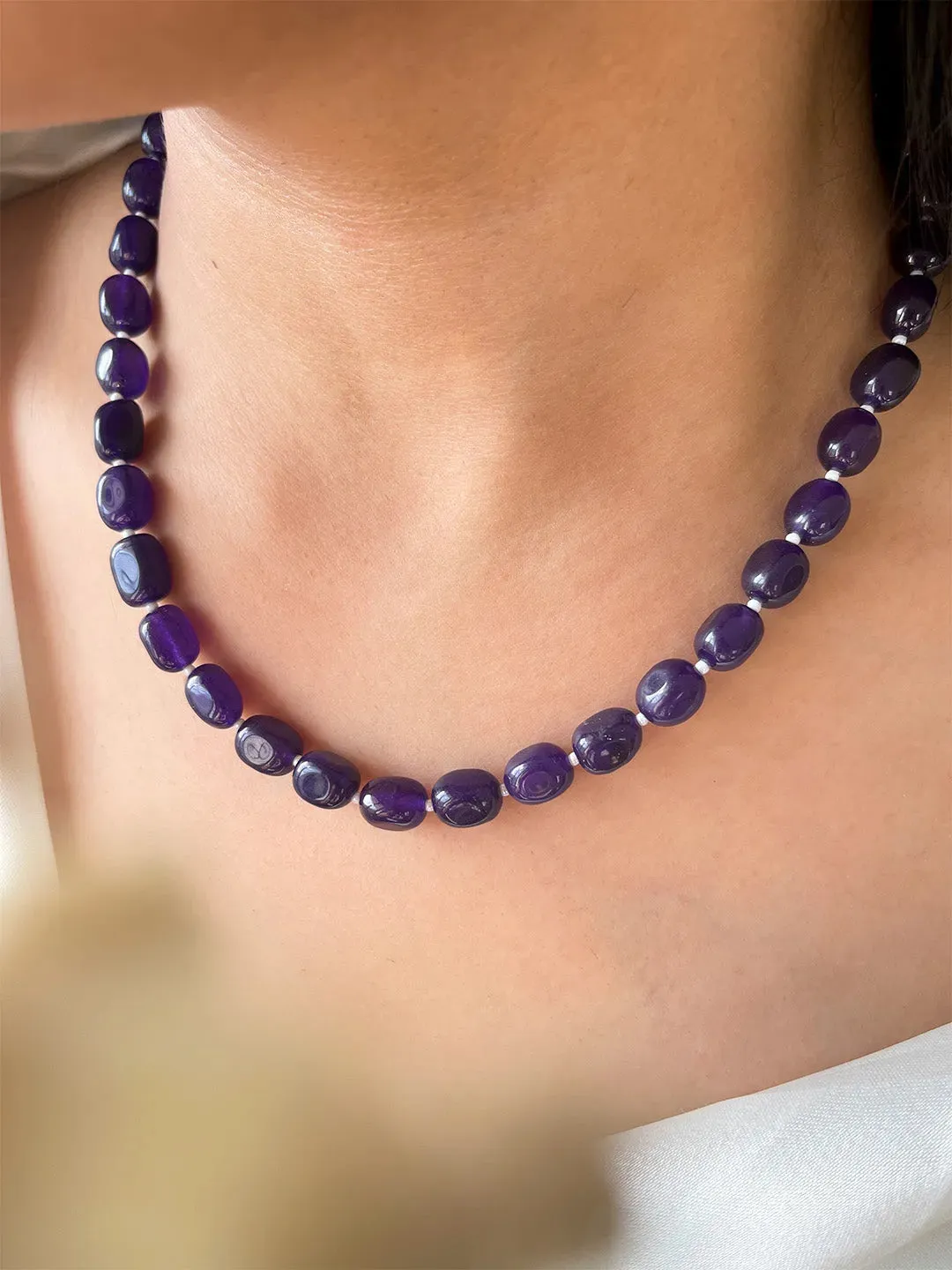 Natural Purple Amethyst Quartz Necklace