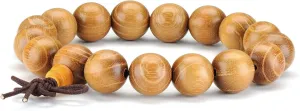 Natural Wood Bead Bracelet Tibetan Buddhist Meditation Mala Prayer Beads Men Woman Elastic Bracelets