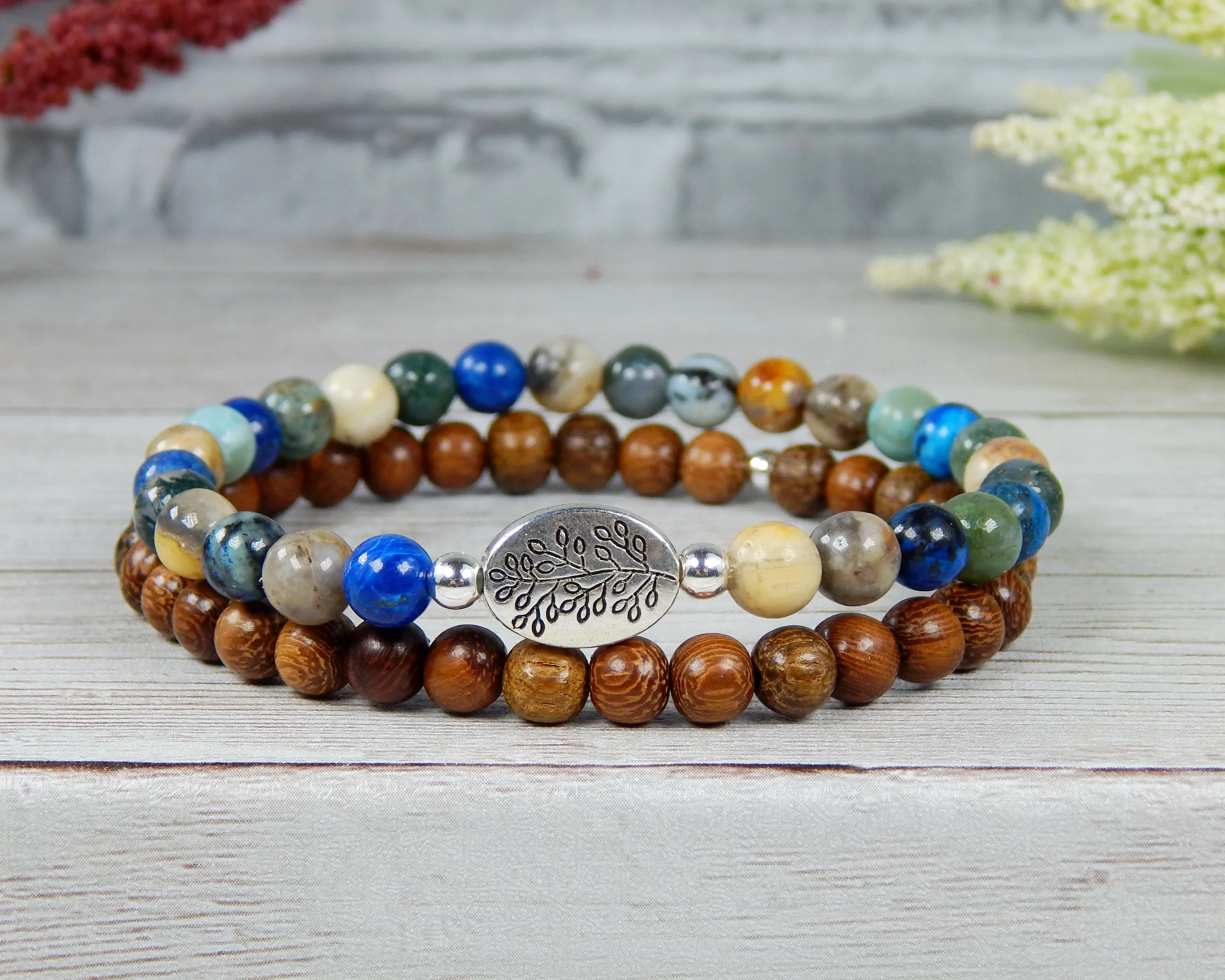 Nature Gifts for Women - Tree Jewelry - Stacking Bracelets