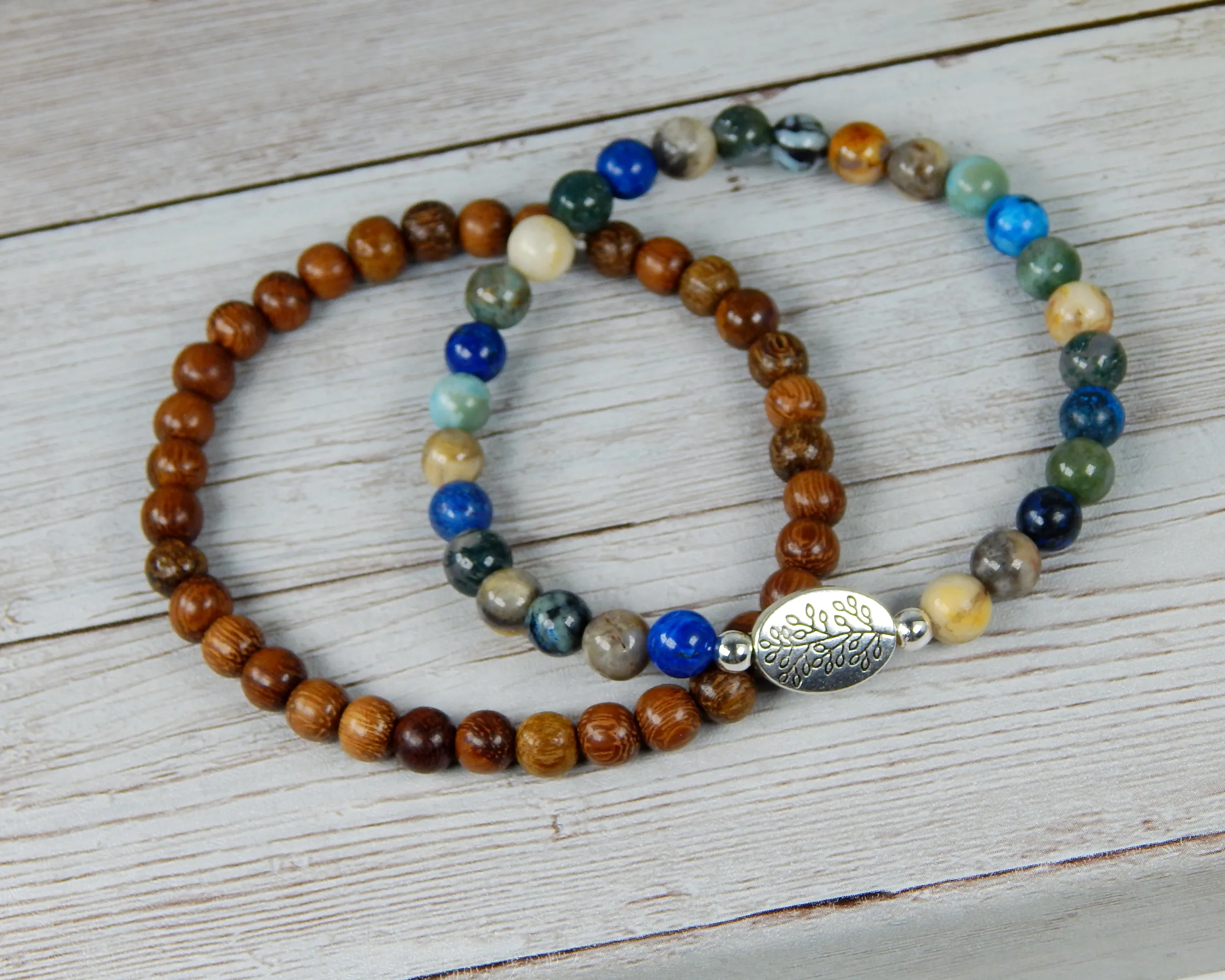 Nature Gifts for Women - Tree Jewelry - Stacking Bracelets