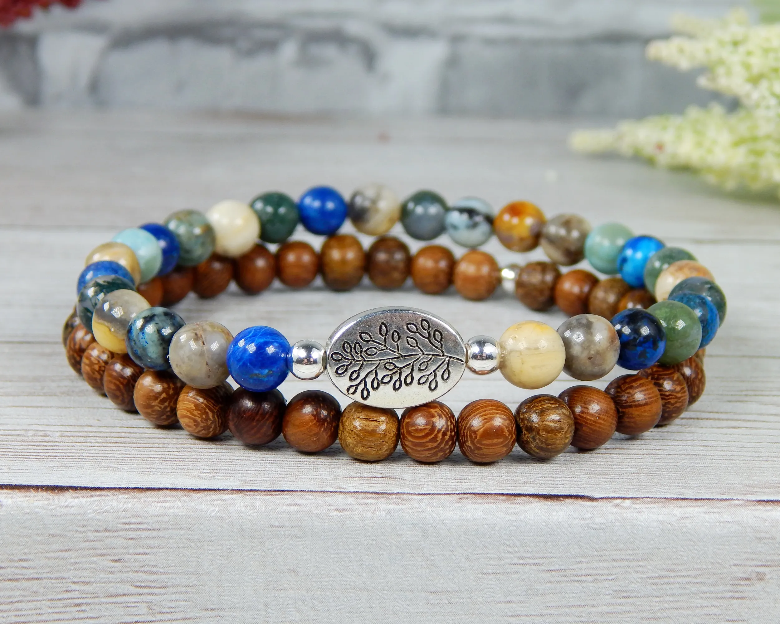 Nature Gifts for Women - Tree Jewelry - Stacking Bracelets