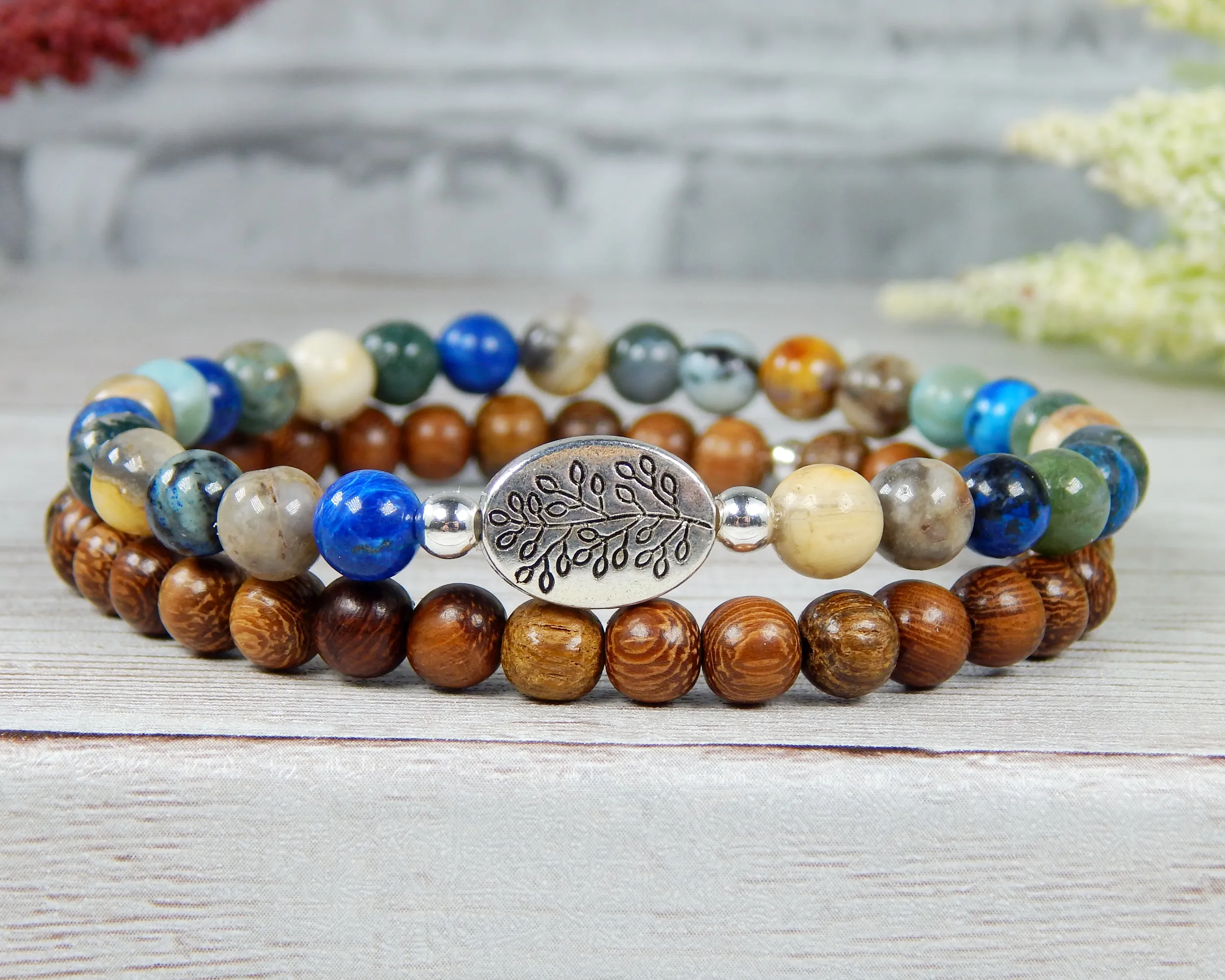 Nature Gifts for Women - Tree Jewelry - Stacking Bracelets