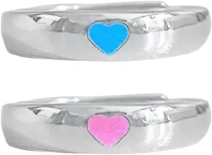 New 2025 Unisex Adjustable Punk Noctilucent Cute Star Heart Love Rings Luminous Glow In The Dark For Men Women Lover Gifts Halloween Party Decoration Jewelry Luxury Accessories Trendy And