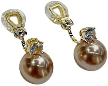 New 2026 Korean Style Luxury High Imitation Pearl Clip On Earrings For Women Elegant Non Pierced Drop Ear Clips Wedding Jewellry Jewelry Fashion Trendy Accessories Creative Gift For Women And Men