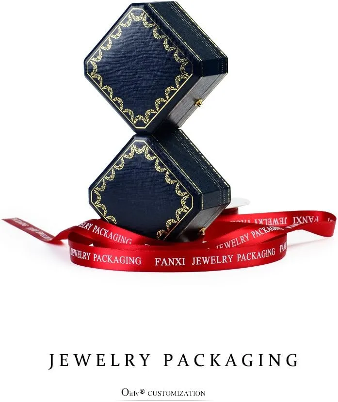 Oirlv Noble Engagement Ring Box Octagonal Ring Boxfor Wedding Ceremony