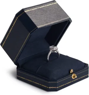 Oirlv Noble Engagement Ring Box Octagonal Ring Boxfor Wedding Ceremony
