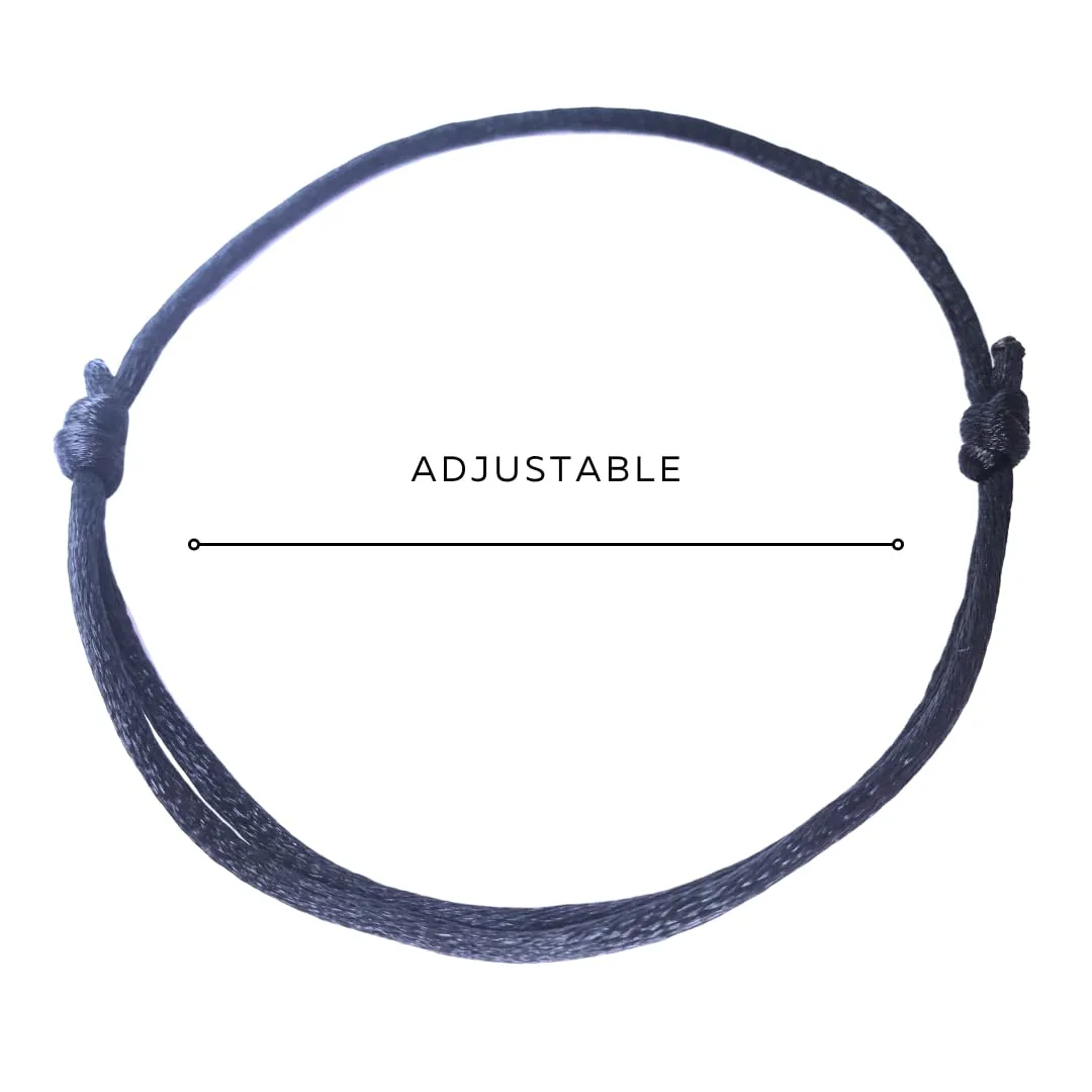 Original Kabbalah Black String Bracelet Adjustable Cord, Bracelets for women/Men Protection against Evil Eye and Misfortune (BLACK)