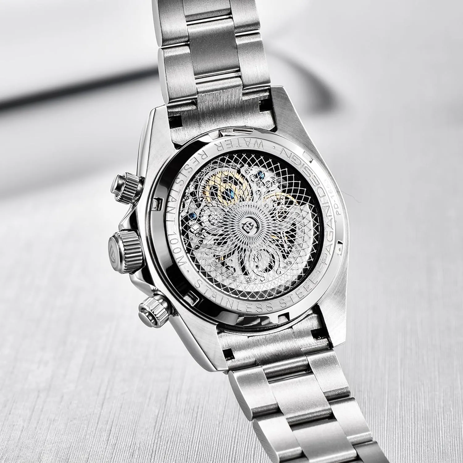 Pagani Design Skeleton Design Mechanical Waterproof Watch Sapphire Crystal High Precision Men's Luxury Luxury Watches