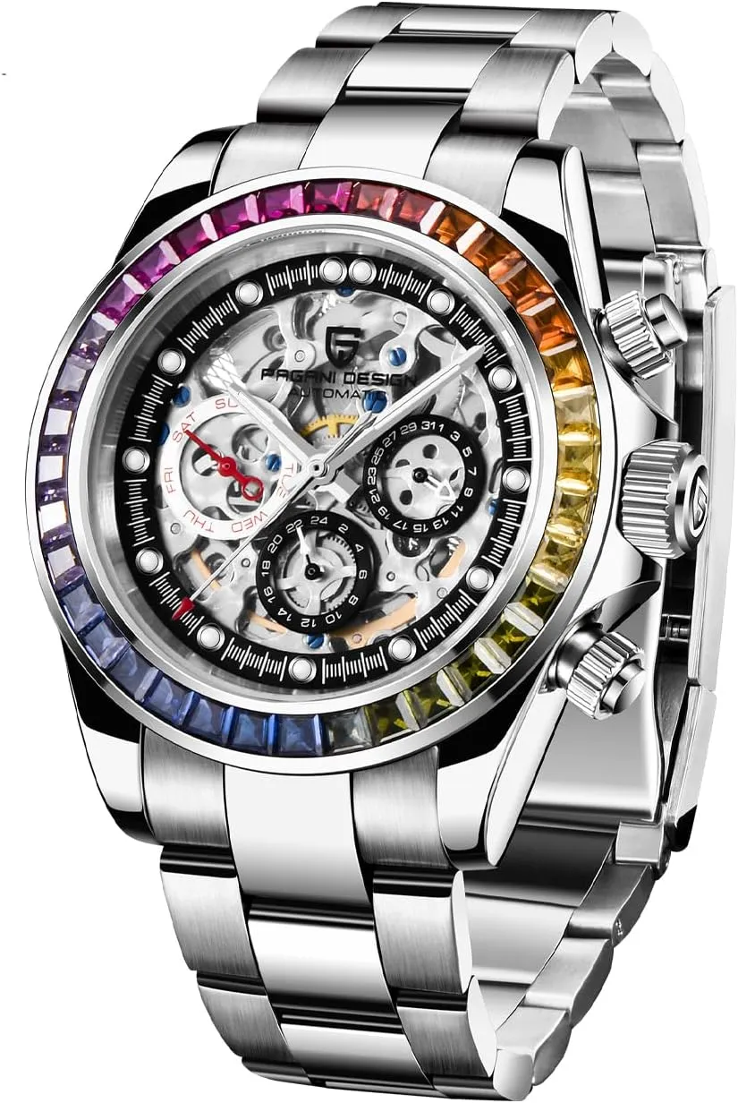Pagani Design Skeleton Design Mechanical Waterproof Watch Sapphire Crystal High Precision Men's Luxury Luxury Watches