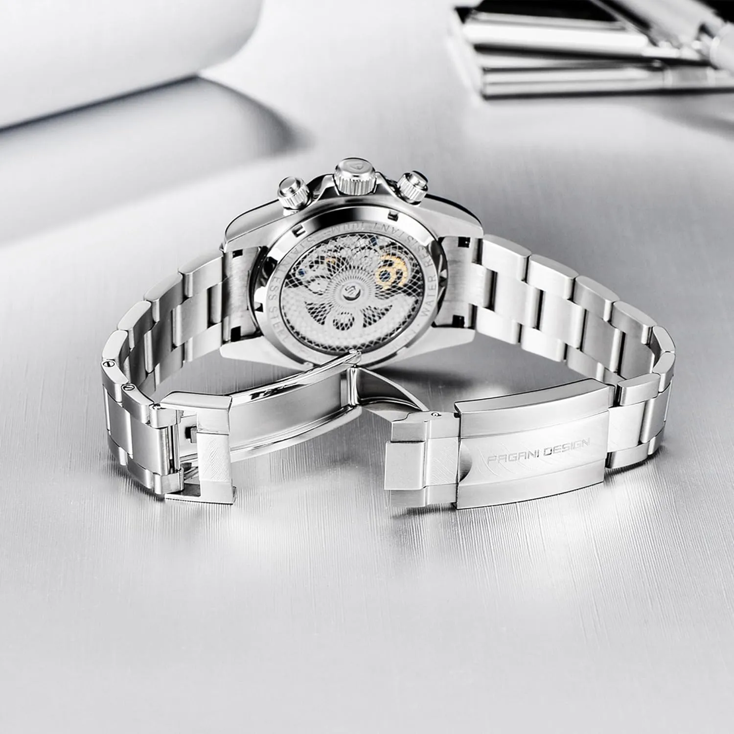 Pagani Design Skeleton Design Mechanical Waterproof Watch Sapphire Crystal High Precision Men's Luxury Luxury Watches