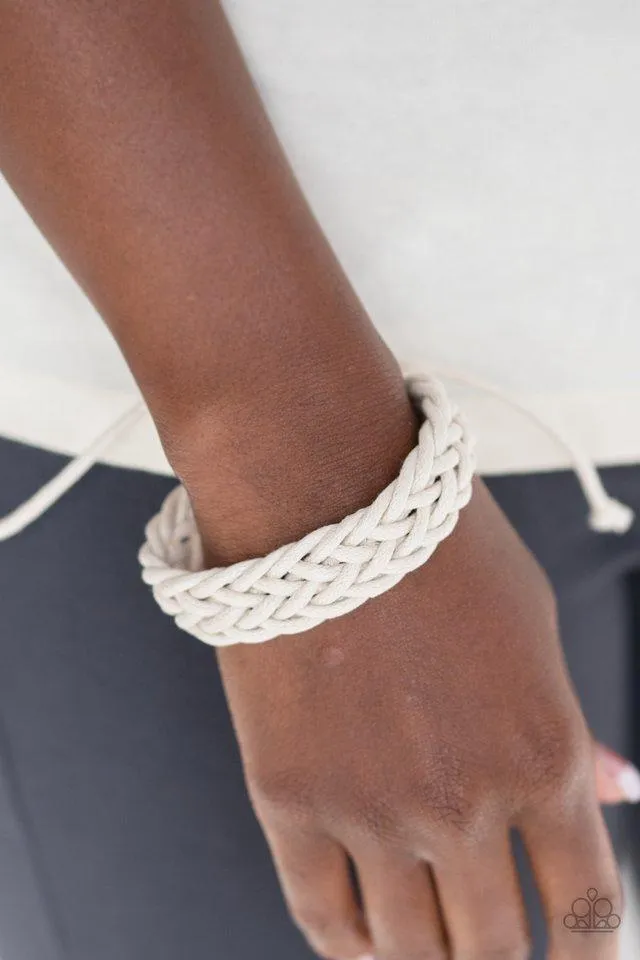 Paparazzi Bracelet ~ Braid Raid - White