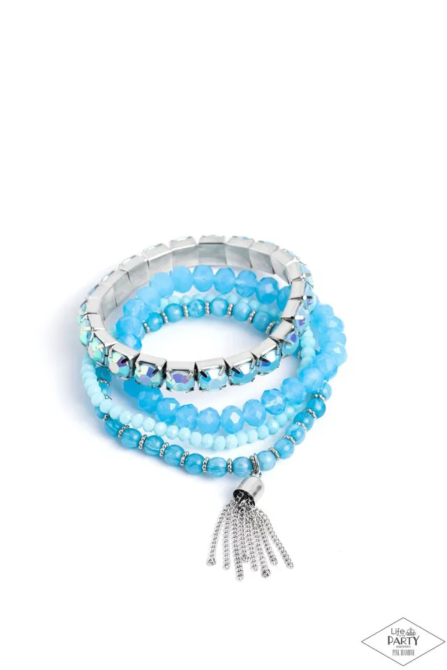 Paparazzi Bracelet ~ Day Trip Trinket - Blue