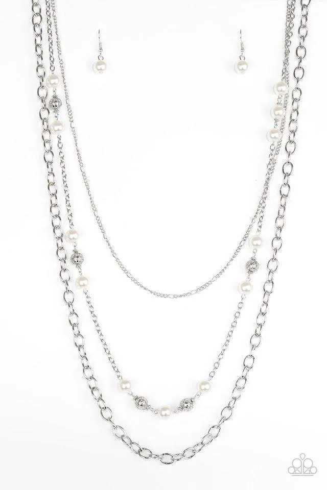 Paparazzi Necklace ~ Classical Cadence - White