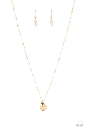 Paparazzi Necklace ~ Worlds Best Mom - Gold
