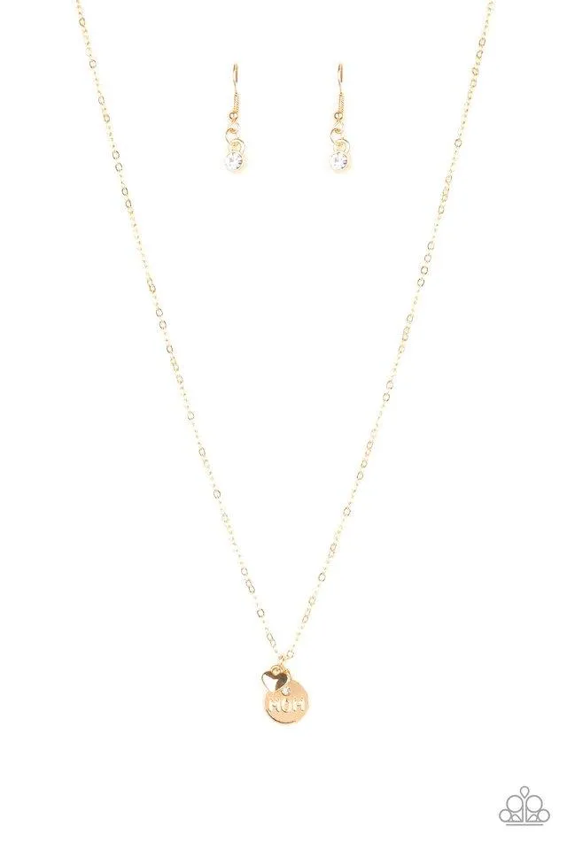 Paparazzi Necklace ~ Worlds Best Mom - Gold