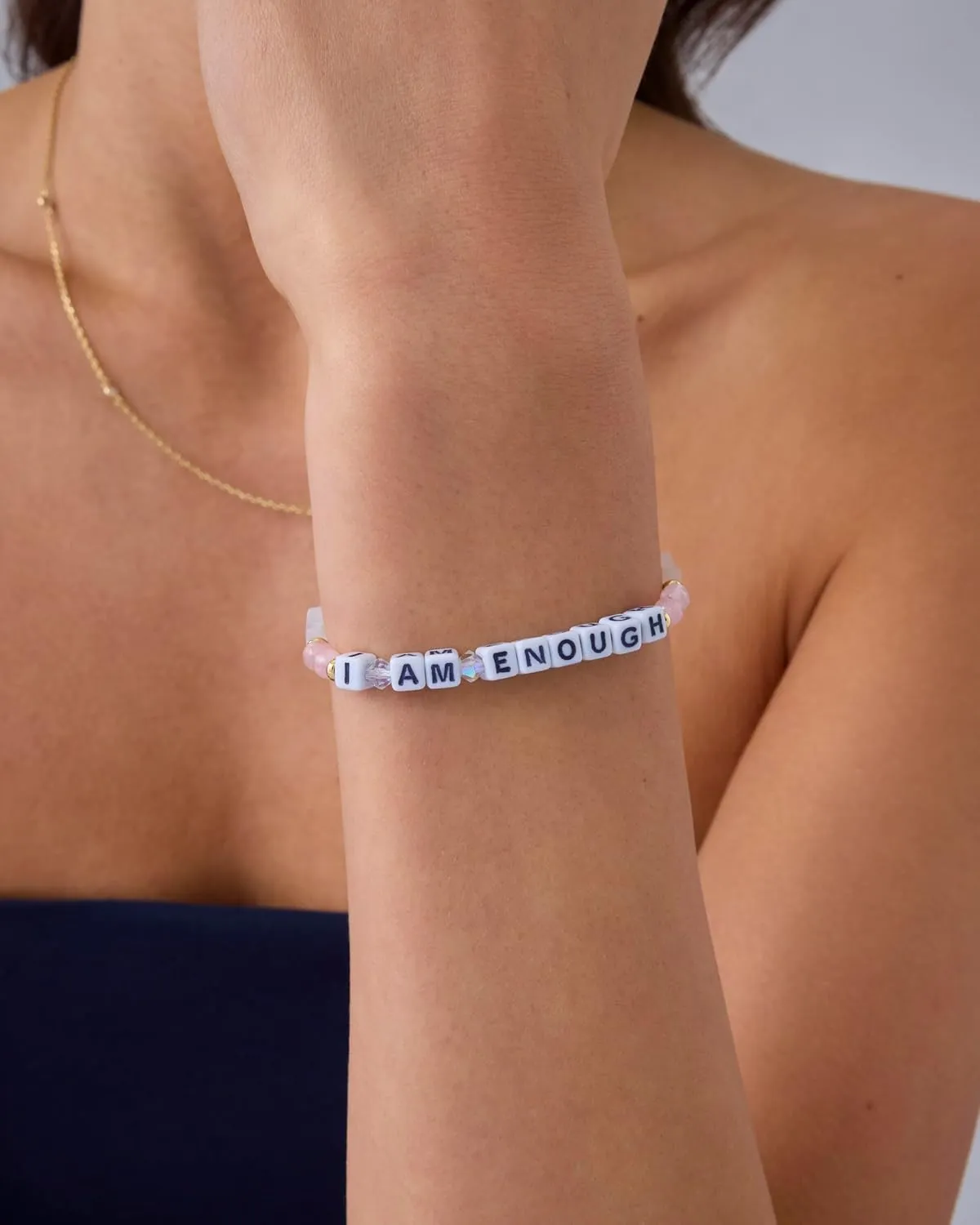 PAVOI 14K Gold Plated Colored Mantra Evil Eye Beaded Gemstone Bracelets for Women | Adjustable Friendship Beaded Bracelets with Words | I Am Enough Fearless Breathe Good Energy In My Era Grateful You Got This Affirmation Bracelet