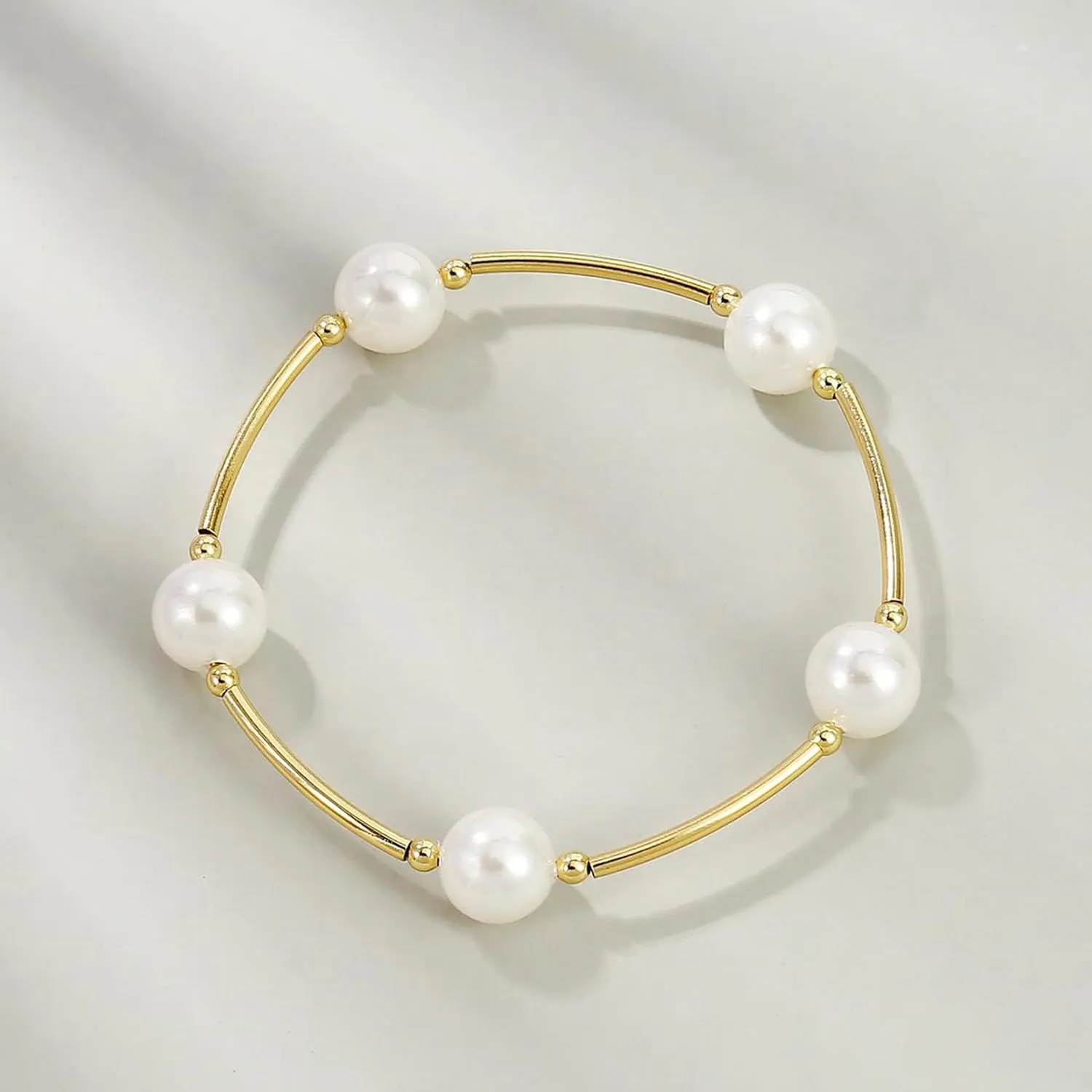 Pearl Bracelets for Women Blessing Faux Pearl Jewelry Dainty Beaded Bracelet Wedding Jewelry for Bride Bridesmaid Prom Party Dress Accessories