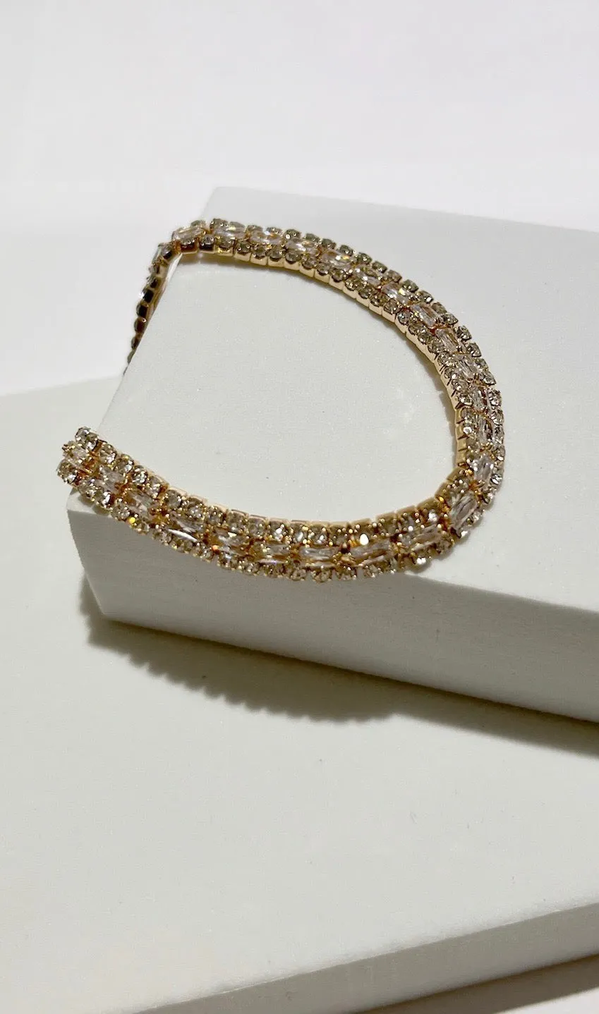 Perfectly Upscale Rhinestones Bracelet