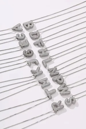 Personalized Bubble Necklace J Silver