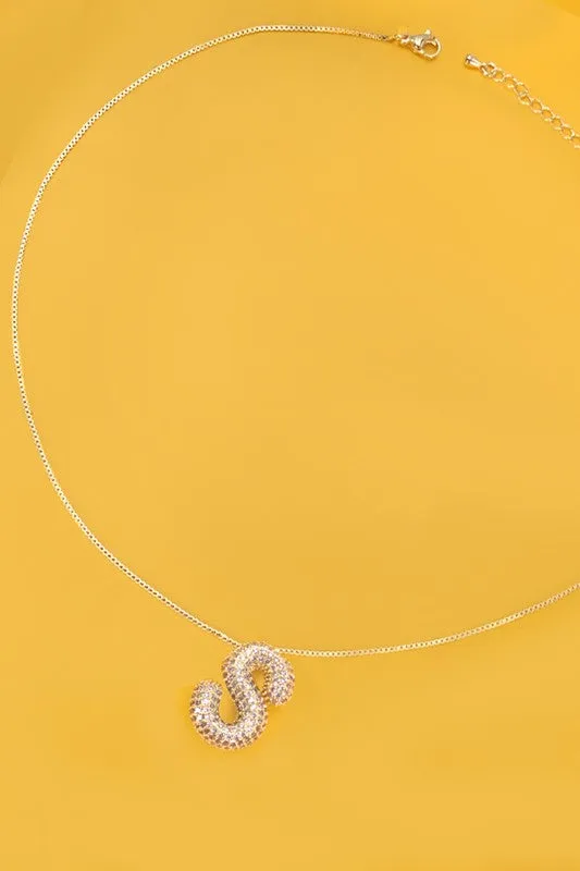Personalized Bubble Necklace S Gold