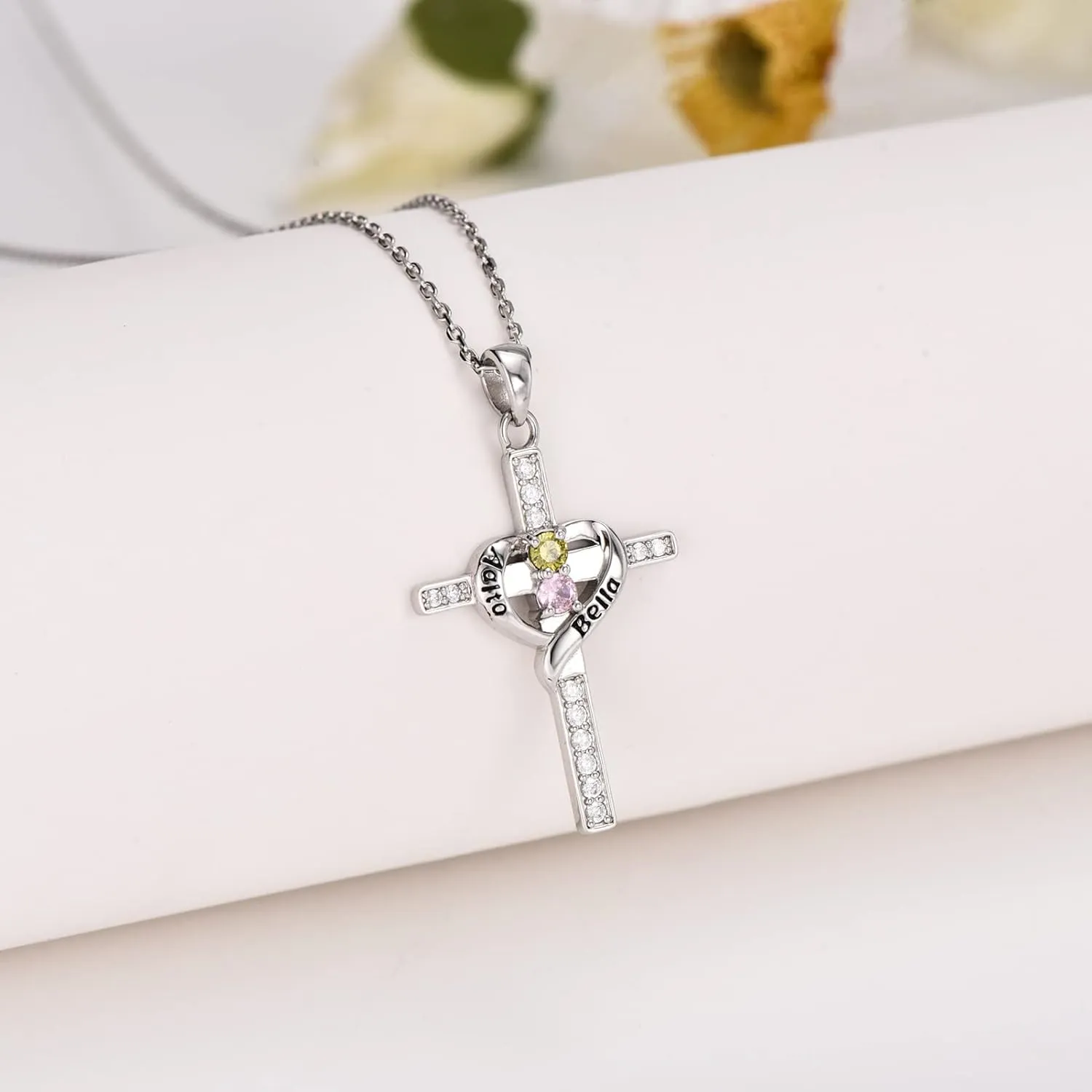 Personalized Necklaces Picture Necklace 18K Gold Plated Engraved Picture Photo Pendant Necklace with Name Jewelry Gift for Women Men