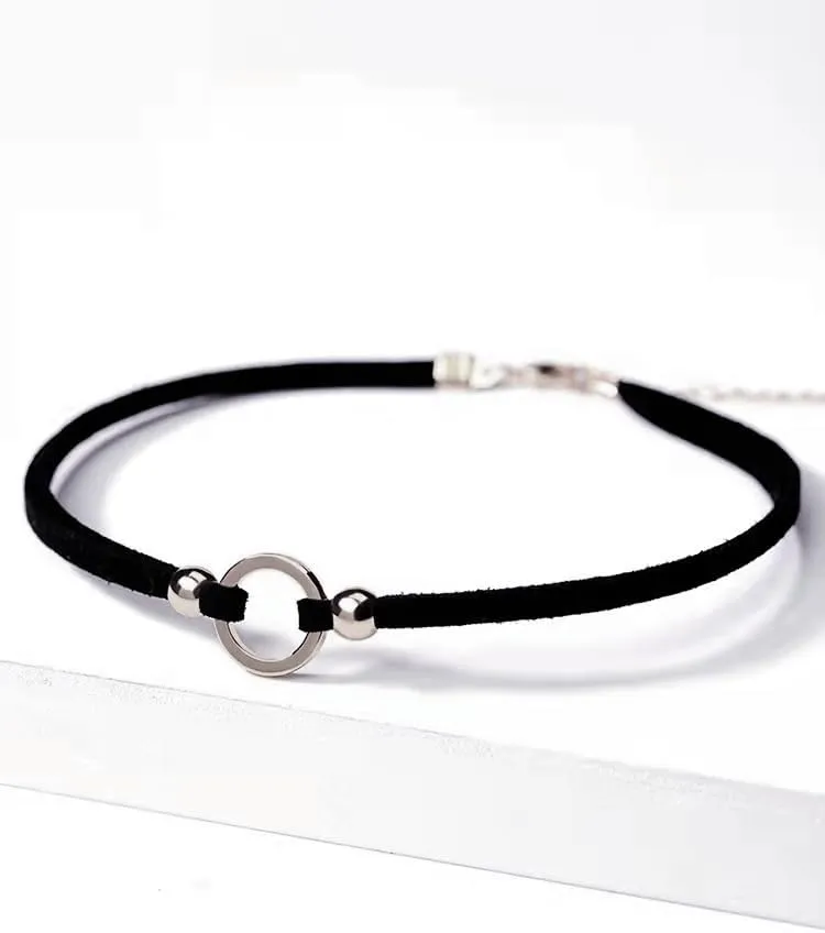 Pingyongchang Vintage Black Choker Necklaces for Women, Adjustable Layered Velvet Leather Lace Collar Necklace, Goth Birthday Valentine's Day Jewelry Gifts
