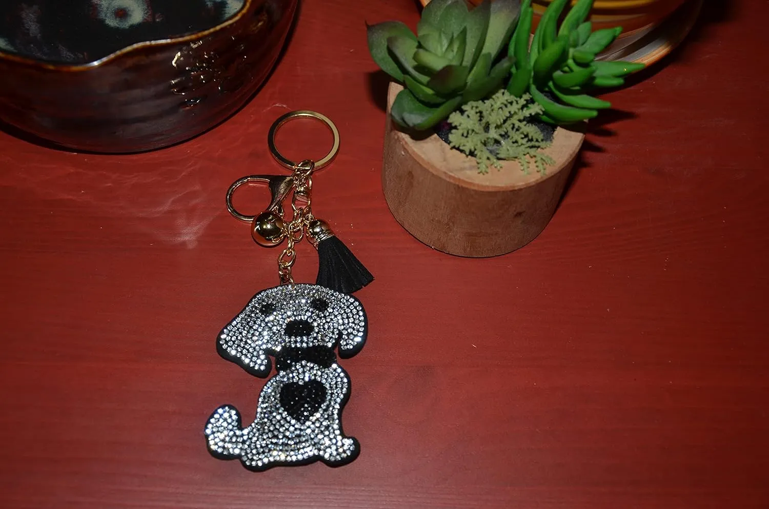 Popfizzy Rhinestone Keychain Accessories for Women, Car Keys Charms, Bling Keychain, Cute Purse Charms for Handbags