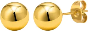 QueenBee 925 Sterling Silver & Gold Ball Stud Earrings (8mm)  Hypoallergenic Bead Earrings for Women, Minimalist Jewelry Gift for Birthday, Valentines Day & Mothers Day