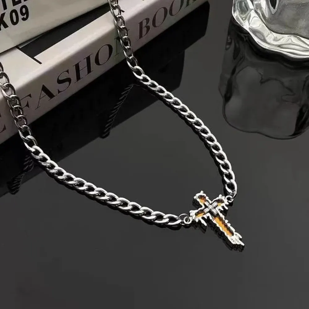 "Retro Cross Titanium Steel" Necklaces