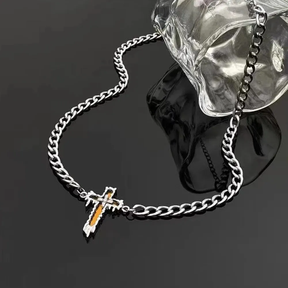 "Retro Cross Titanium Steel" Necklaces