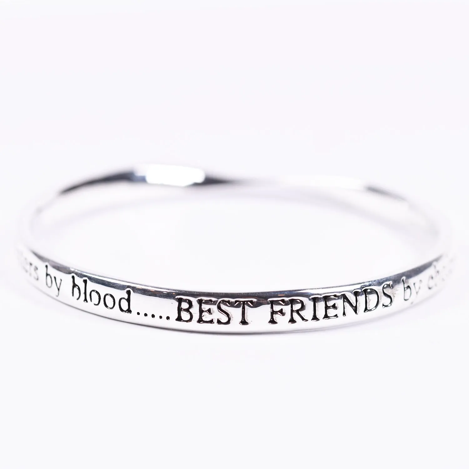 "Sisters by blood.....BEST FRIENDS by choice" word bangle