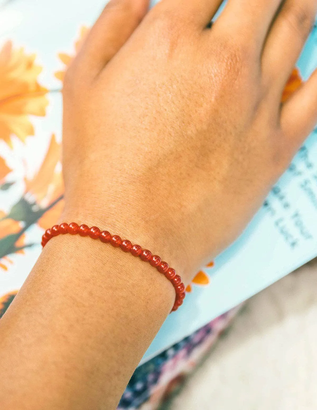 Red Jade Mini Gemstone Bracelet