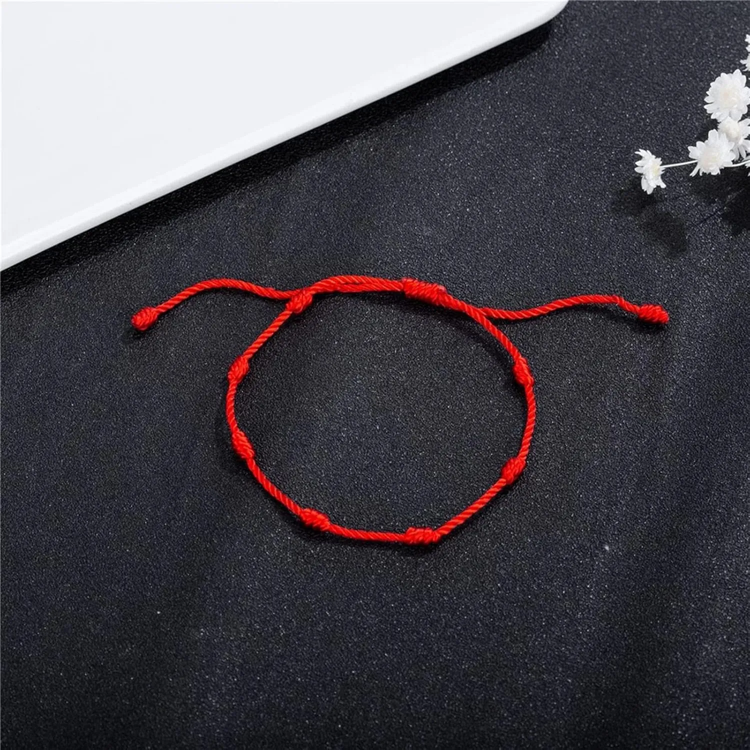 Red String Bracelets 7 Knots String Bracelet Good Luck Red Friendship Bracelet