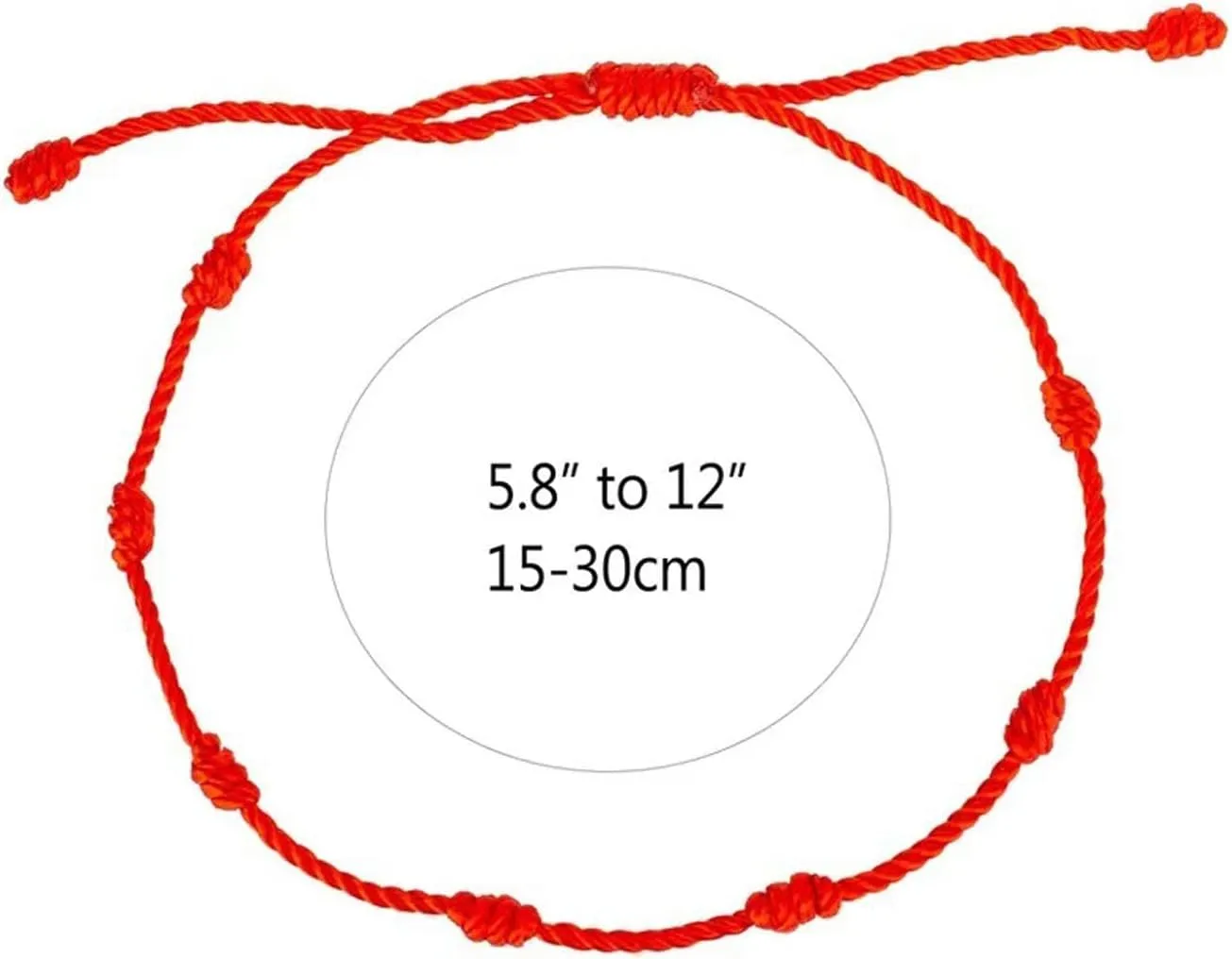 Red String Bracelets 7 Knots String Bracelet Good Luck Red Friendship Bracelet
