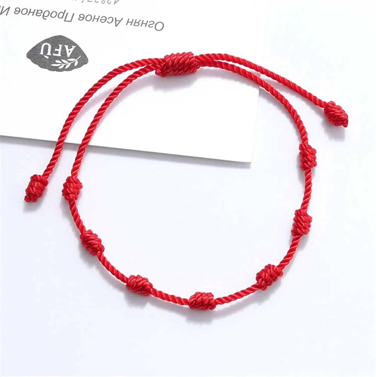 Red String Bracelets 7 Knots String Bracelet Good Luck Red Friendship Bracelet
