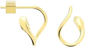 RENAIZ Dainty Lightweight Hoop & Stud Earrings for Women  14K Gold Plated & Rhodium Plated, Minimalist Geometric Hypoallergenic Jewelry, Tiny Dainty Everyday Studs and Hoops