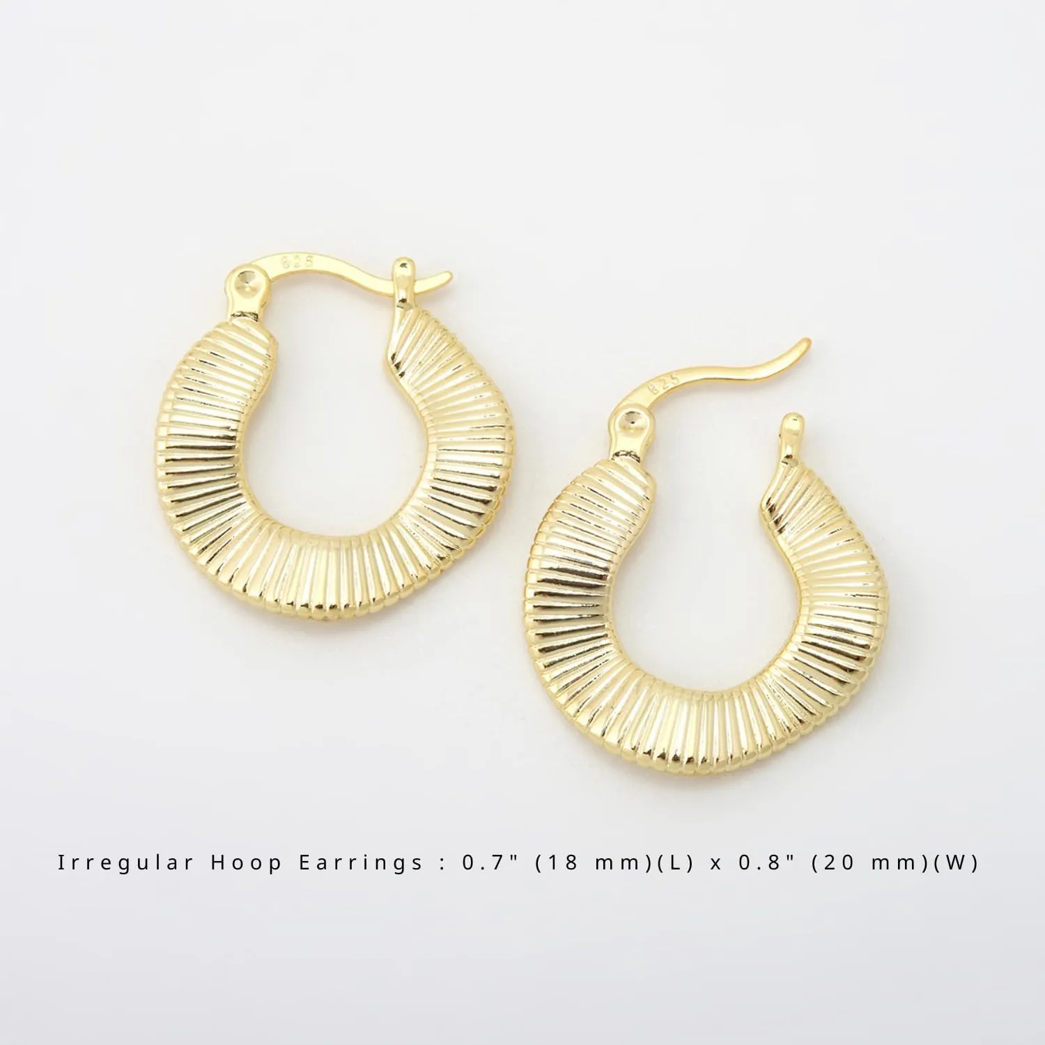 RENAIZ Dainty Lightweight Hoop & Stud Earrings for Women  14K Gold Plated & Rhodium Plated, Minimalist Geometric Hypoallergenic Jewelry, Tiny Dainty Everyday Studs and Hoops