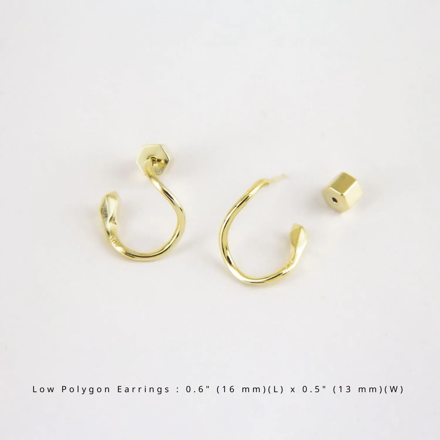 RENAIZ Dainty Lightweight Hoop & Stud Earrings for Women  14K Gold Plated & Rhodium Plated, Minimalist Geometric Hypoallergenic Jewelry, Tiny Dainty Everyday Studs and Hoops