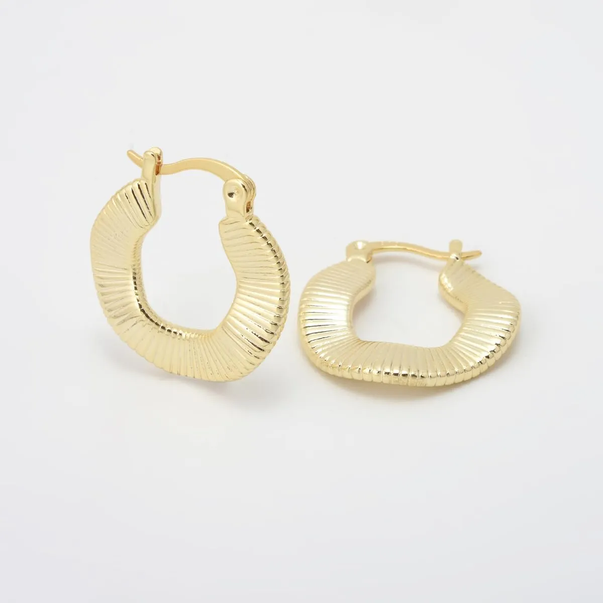 RENAIZ Dainty Lightweight Hoop & Stud Earrings for Women  14K Gold Plated & Rhodium Plated, Minimalist Geometric Hypoallergenic Jewelry, Tiny Dainty Everyday Studs and Hoops