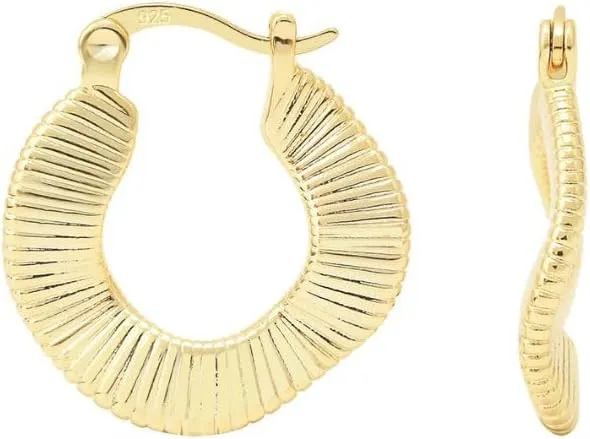 RENAIZ Dainty Lightweight Hoop & Stud Earrings for Women  14K Gold Plated & Rhodium Plated, Minimalist Geometric Hypoallergenic Jewelry, Tiny Dainty Everyday Studs and Hoops