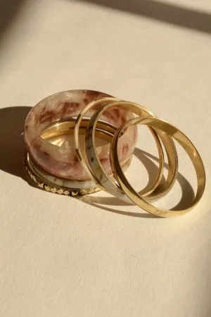 Resin & Stone Stacked Bangle