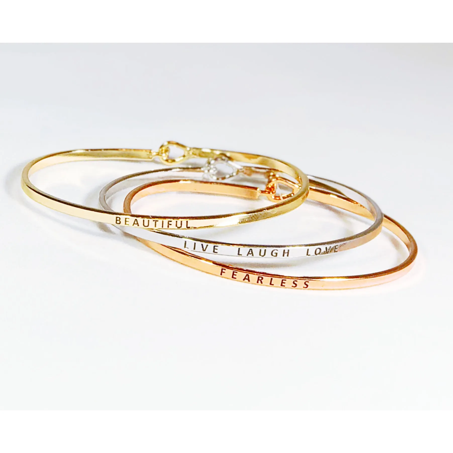 Rose Gold Tone Inspiration Bracelet