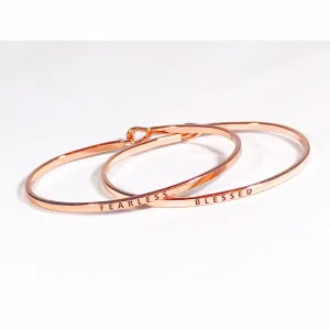 Rose Gold Tone Inspiration Bracelet