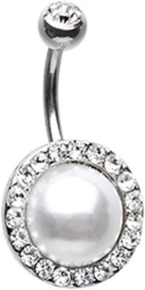Royal Supreme Jewelled Imitation Pearl WildKlass Belly Button Ring