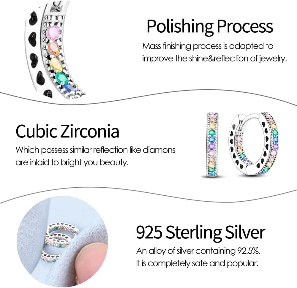 S925 Sterling Silver Earrings for Women Huggie Hoop Earrings