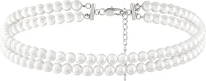 Sacina Boho 1920s Layered 2 Row Imitation-Pearl Choker Necklace, Bridal Necklace, 1920s Vintage Jewelry, Christmas Jewelry Gift for Women